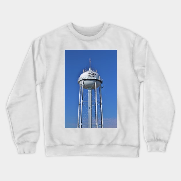 Holden Beach Water Tower Crewneck Sweatshirt by Cynthia48